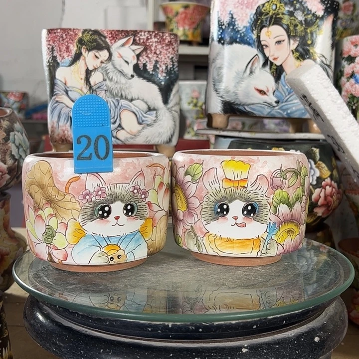 景德镇手绘花盆性价比超高