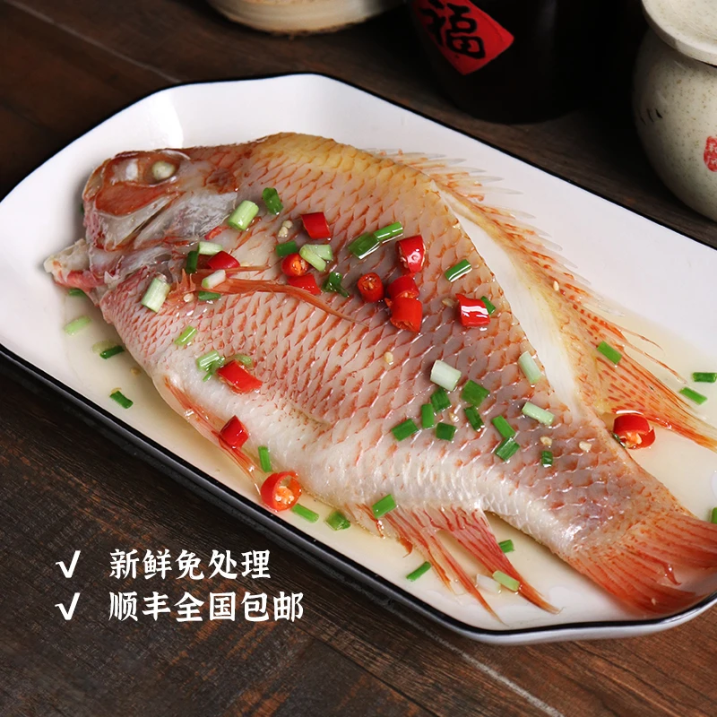 【开背锁鲜】红星斑豹纹红鱼去鳞开背顺丰新鲜到家免处理开袋即烹