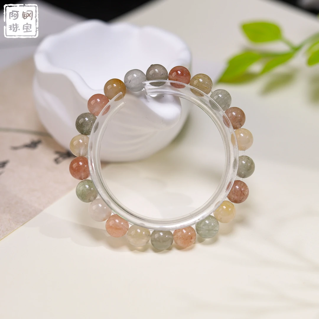 天然糖果彩兔毛糖果色系水晶手串焦虑融化神器-多样性发其一TM101