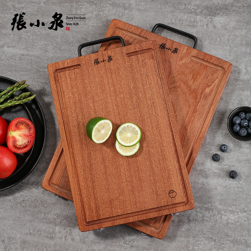 张小泉乌檀木菜板双面家用实木厨房切菜板木板水果砧板案板刀板