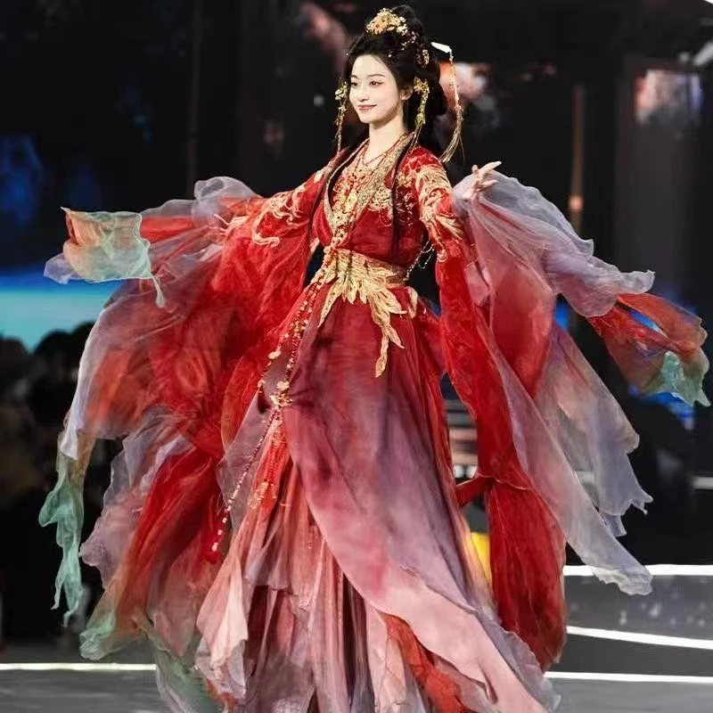 新品【红锦鲤】国风大典走秀款原创神话系列大袖衫汉服女