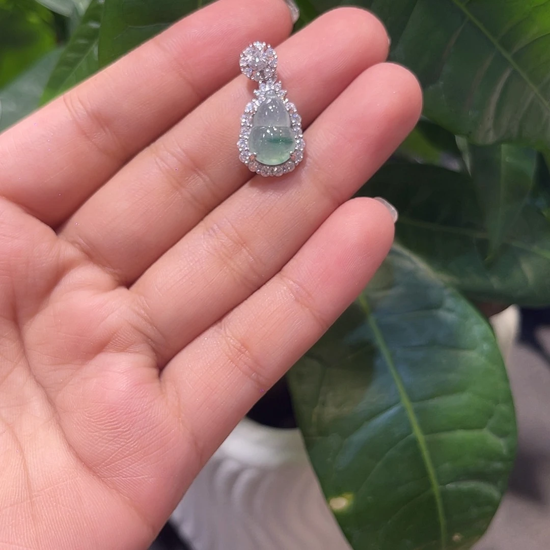 翡翠银S925镶嵌颈饰