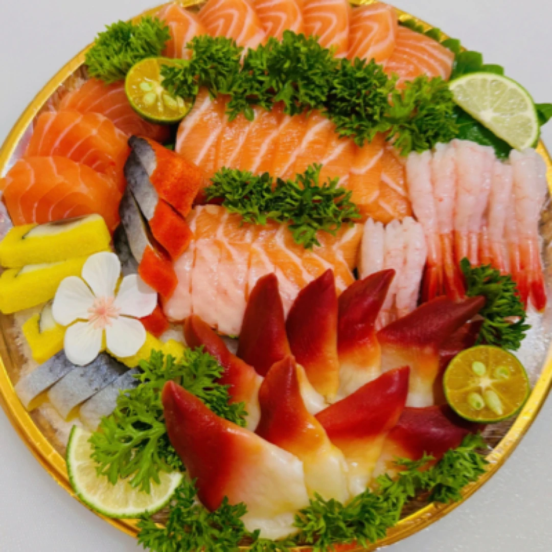 【渔鲤专属】三文鱼300克➕希鲮鱼一条➕北极贝10片➕小甜虾尾10尾