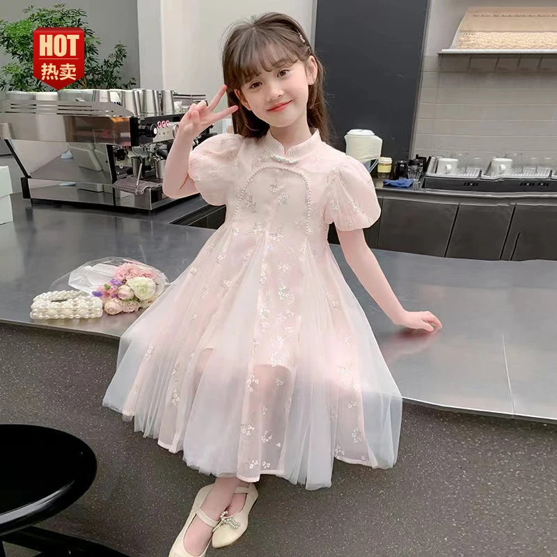 中国风儿童旗袍公主裙女童连衣裙夏季2025新款裙子大童新中式夏装