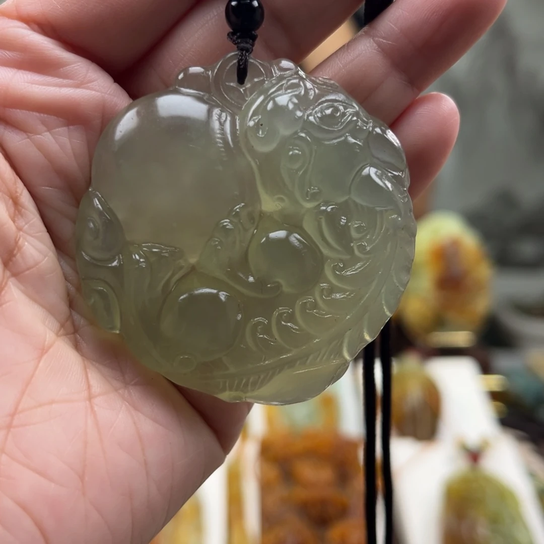 岫玉未镶嵌挂件挂件