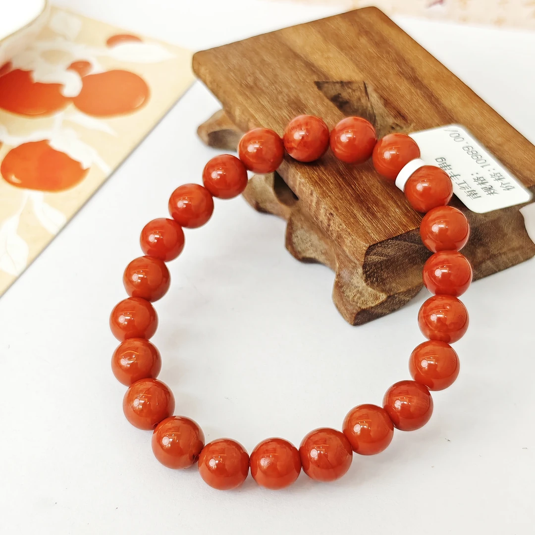 【松岗遇丽珠宝】10306054-南红单圈8mm多样性发一件