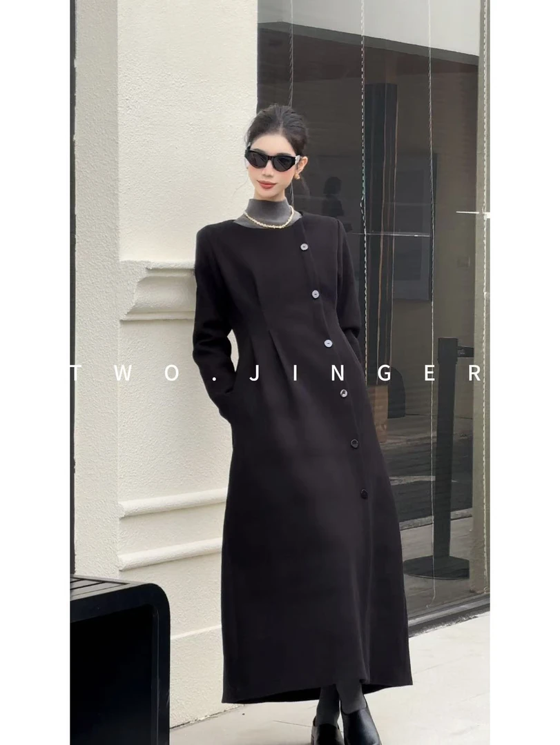 二静子 极简静奢（卡戴珊）名不虚传前凸后翘加厚绒连衣裙HG95599