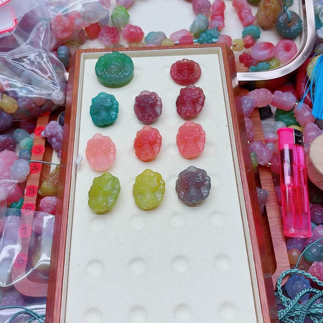 玛瑙/玉髓手链未镶嵌索*盐源9