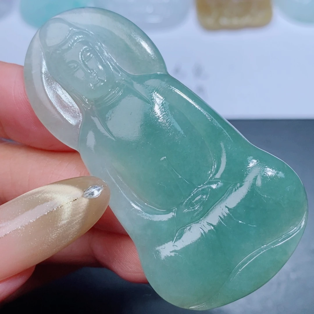 定制翡翠未镶嵌毛货翡翠挂件