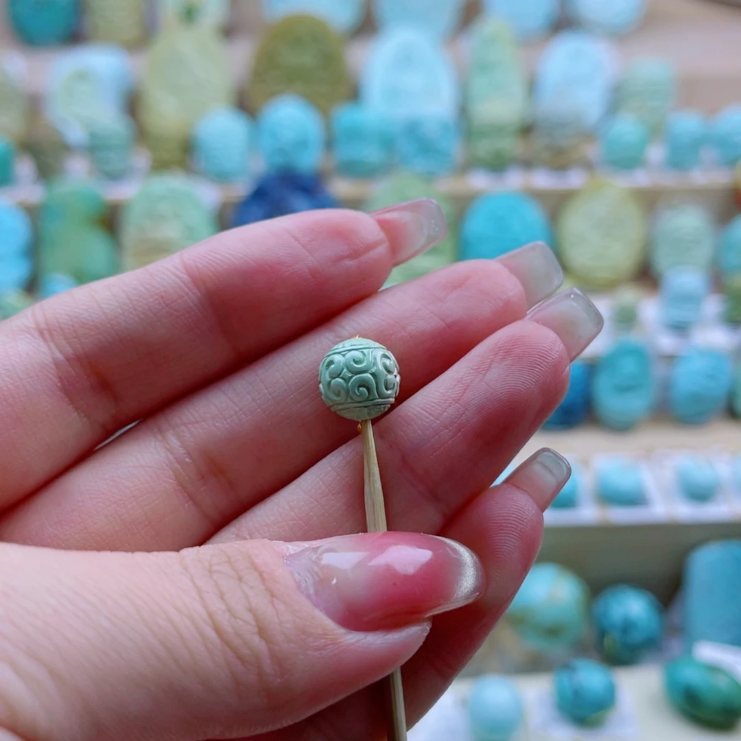 绿松石未镶嵌珠宝奇石9mm