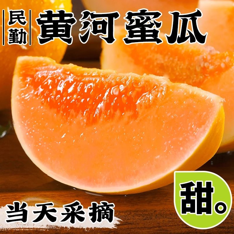 福瑞达黄河蜜瓜新鲜水果香甜多汁哈密瓜应当季整箱包邮黄金脆香瓜