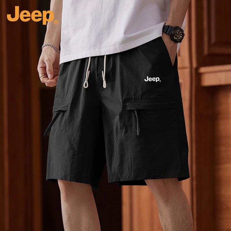 Jeep工装短裤男士2025新款爆款美式复古风宽松显示夏季五分裤休闲
