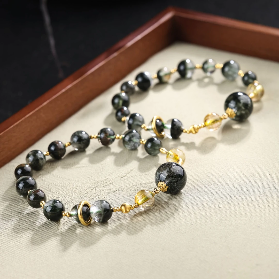 【举石臻选】TA0917-4505-37水晶手串18k（一件/多样性发/约7-12mm）O