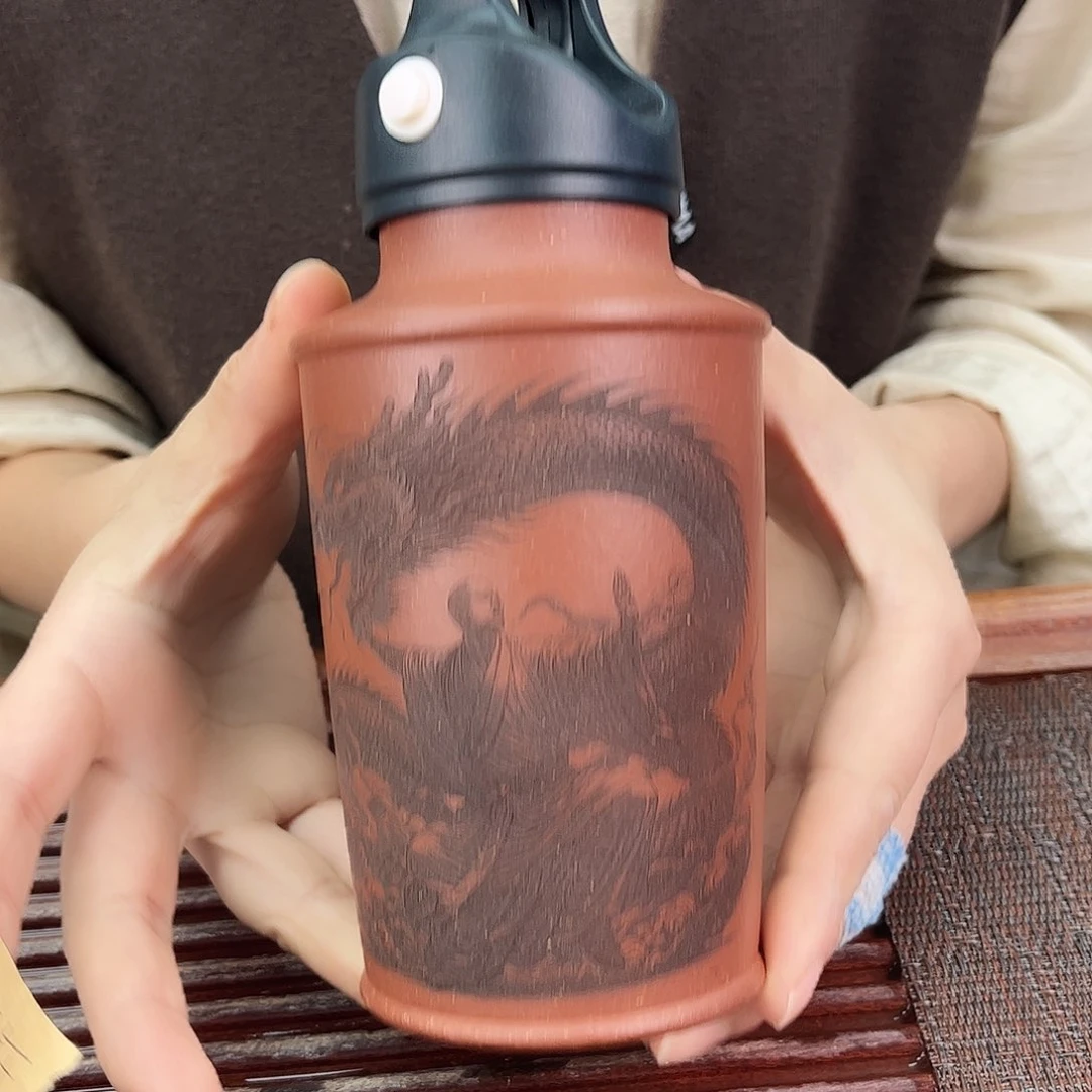 宜兴原矿紫砂全手工盖杯