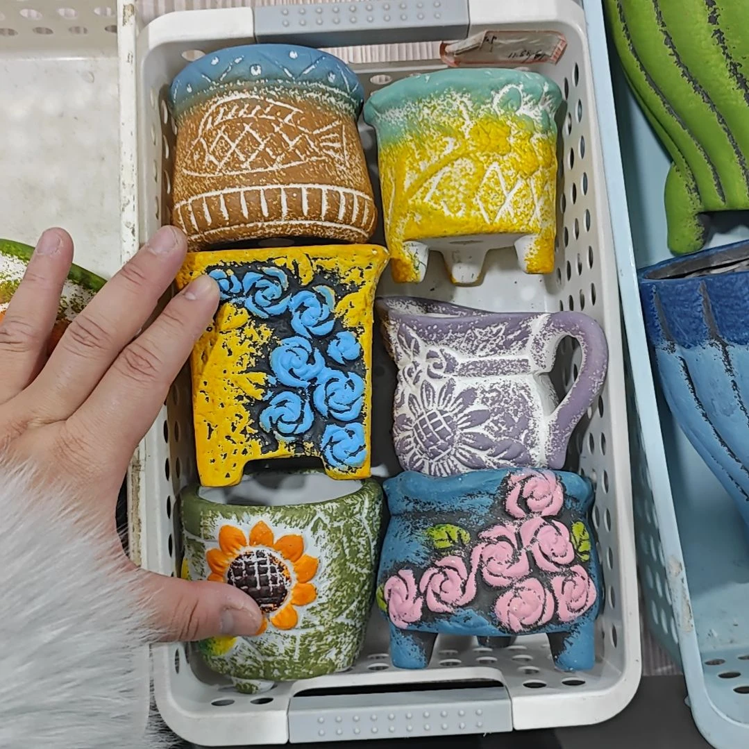 陶吸水透气的白陶花盆凑满12发货