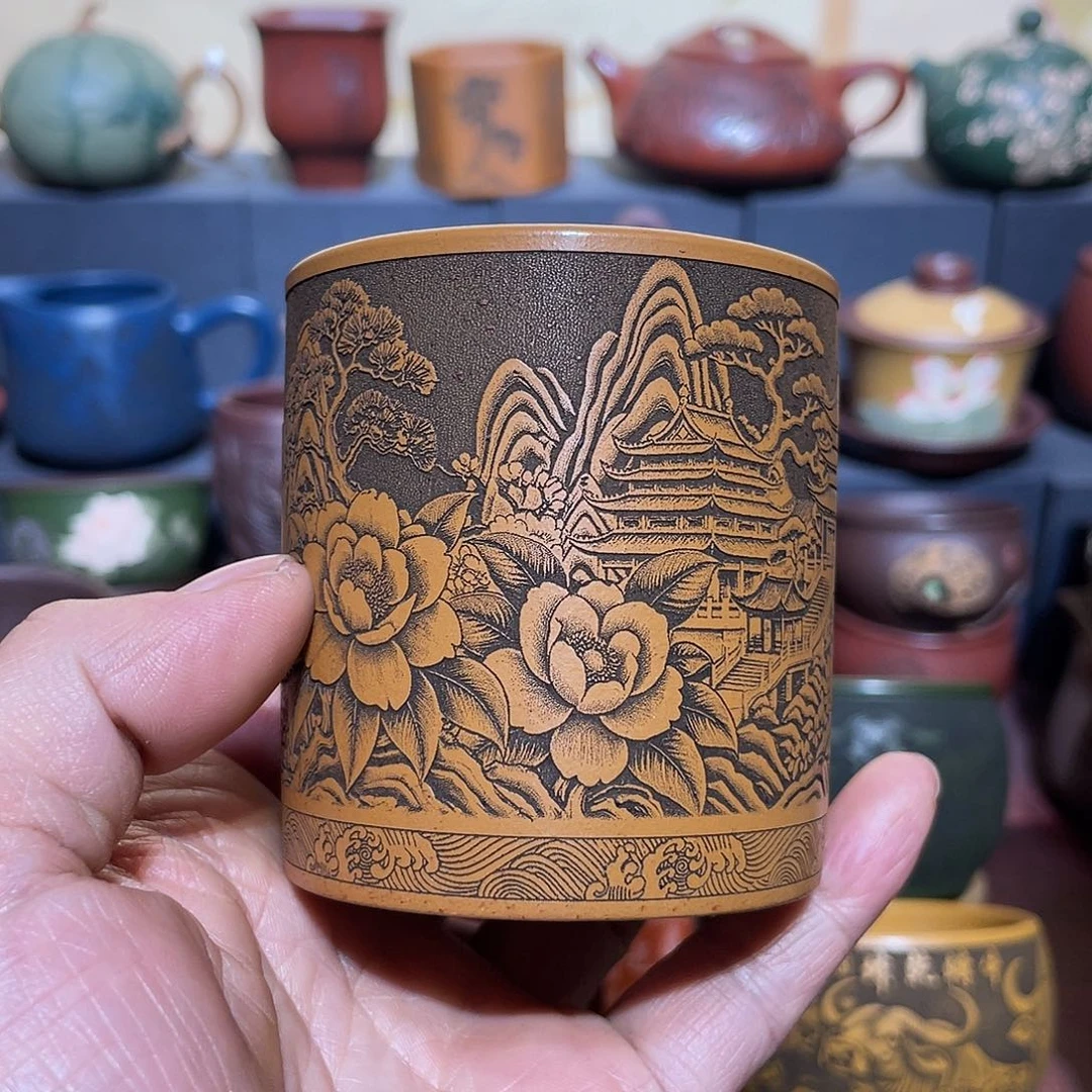 原矿紫砂手工主人杯