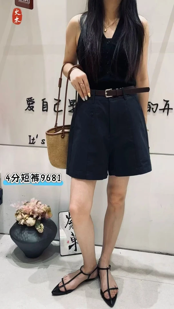 米粒家9681夏款5分短裤