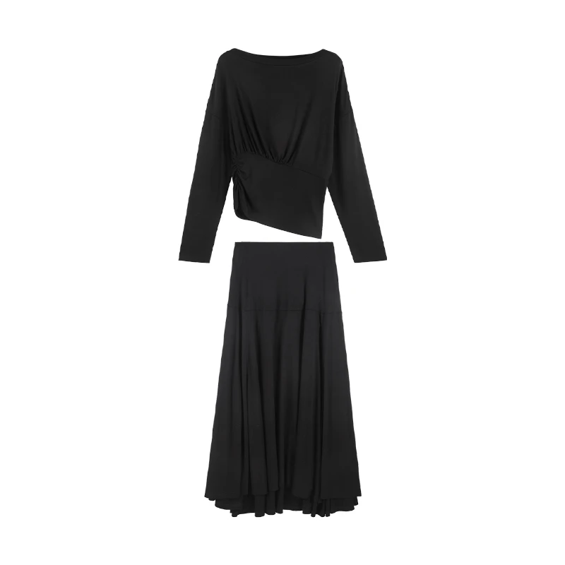 设计感小众气质露肩上衣高腰半身裙两件套女休闲套装SHBZC622230