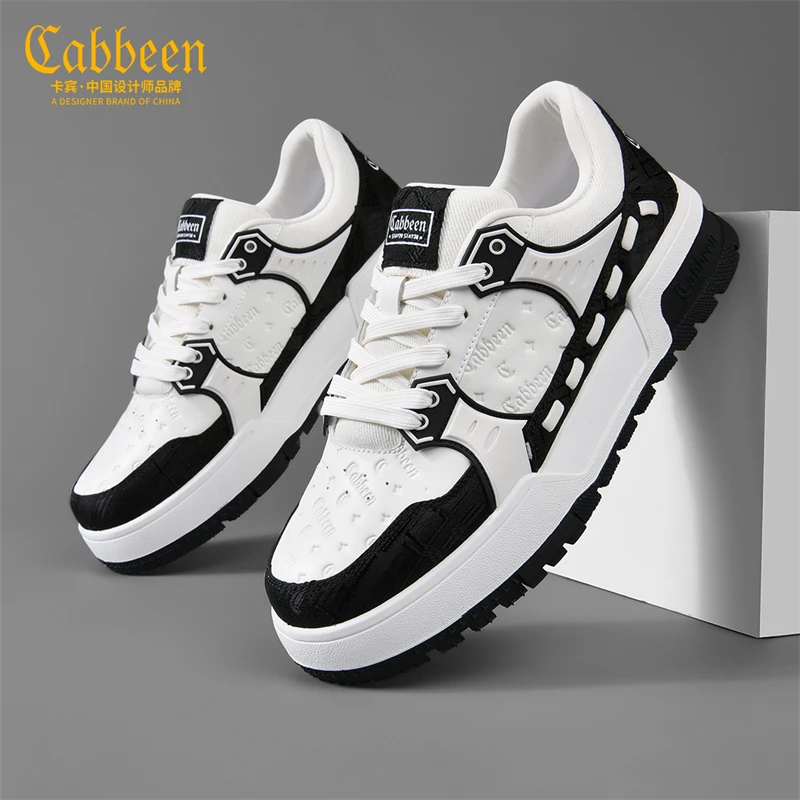 卡宾正品男鞋休闲鞋秋季透气增高男士板鞋2025新款高级感潮流鞋子