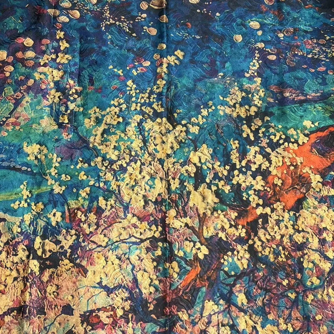 （碧海繁星）国风双面135*135左右方巾