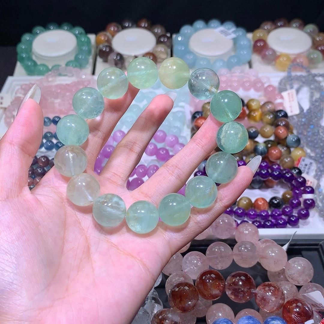 未镶嵌手链水晶（15m绿萤石