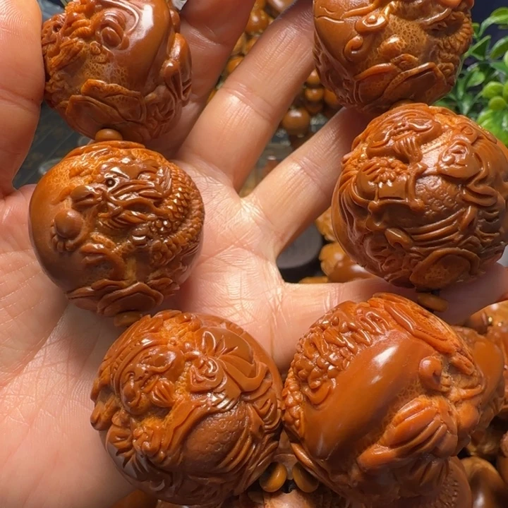 请***睛橄榄核手串/手链3.7左右龙财手持