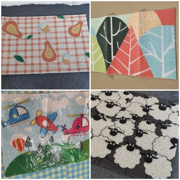 《辉岳》约60x90 彩色款加厚丝圈地垫 不挑发一个