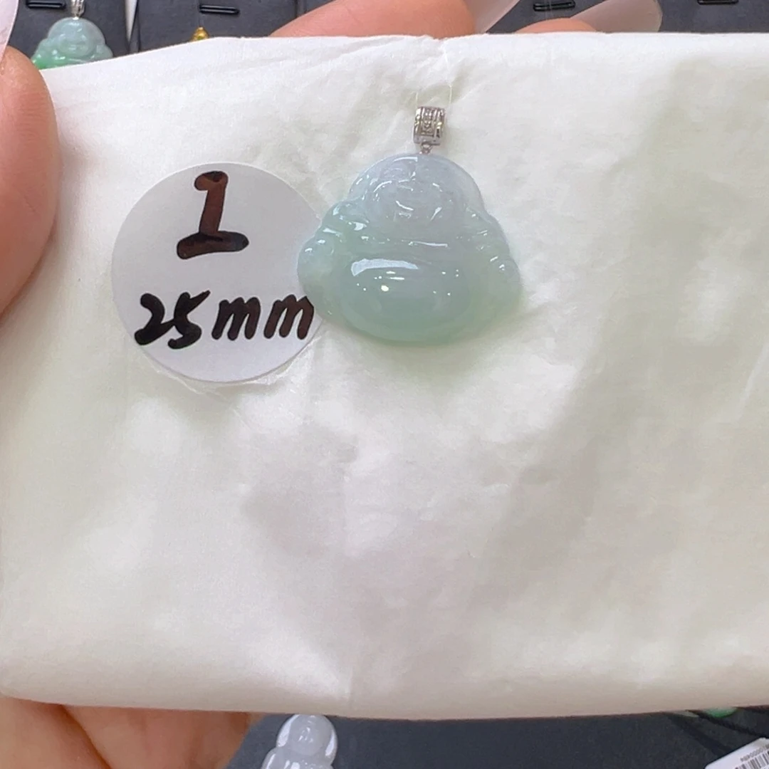 吊坠(不含链)18K金镶嵌翡翠