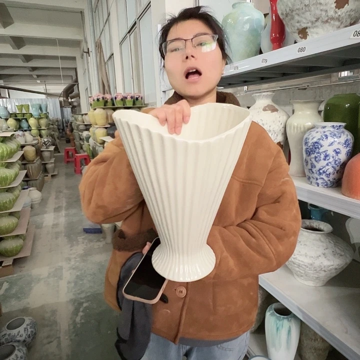 摆件陶景德镇陶瓷花瓶正品