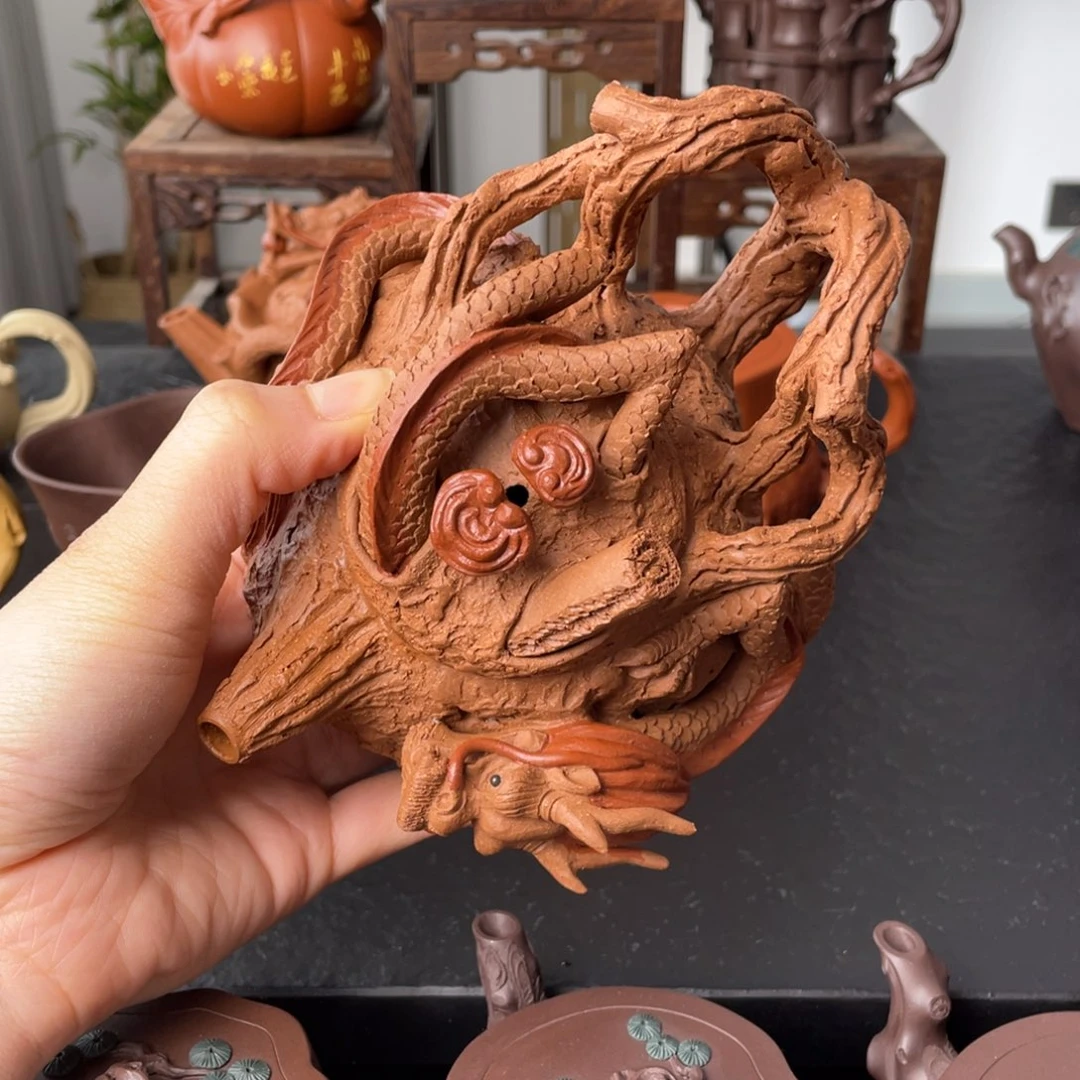 黄***理紫砂茶壶紫砂壶茶具280cc