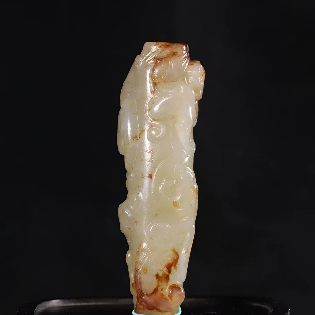 清 和田玉《勒子》龙纹，螭龙纹，老玉，古玉，老物件。