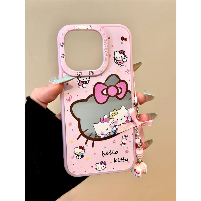 适用苹果iphone16promax猫咪镜面15pro可爱14创意13小众ins手机壳