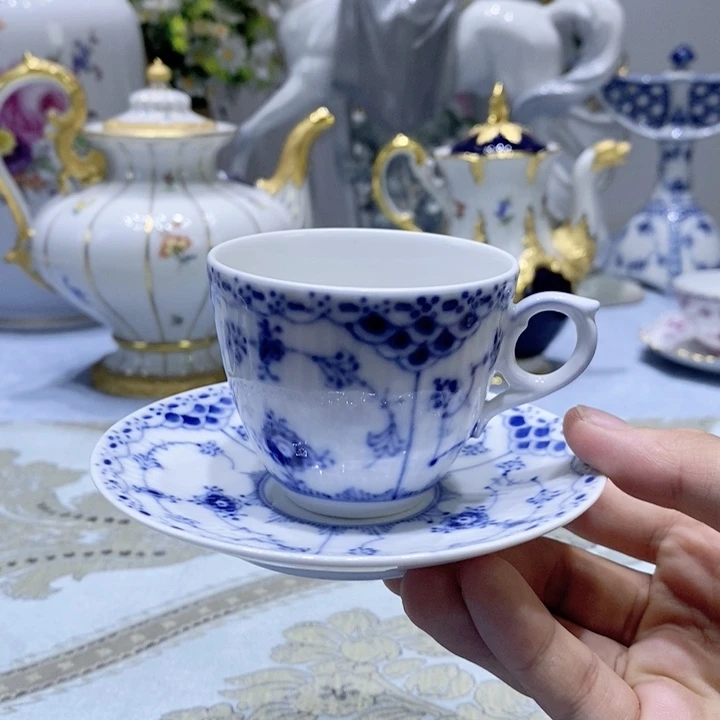 瓷片哥本哈根半蕾丝摩卡杯
