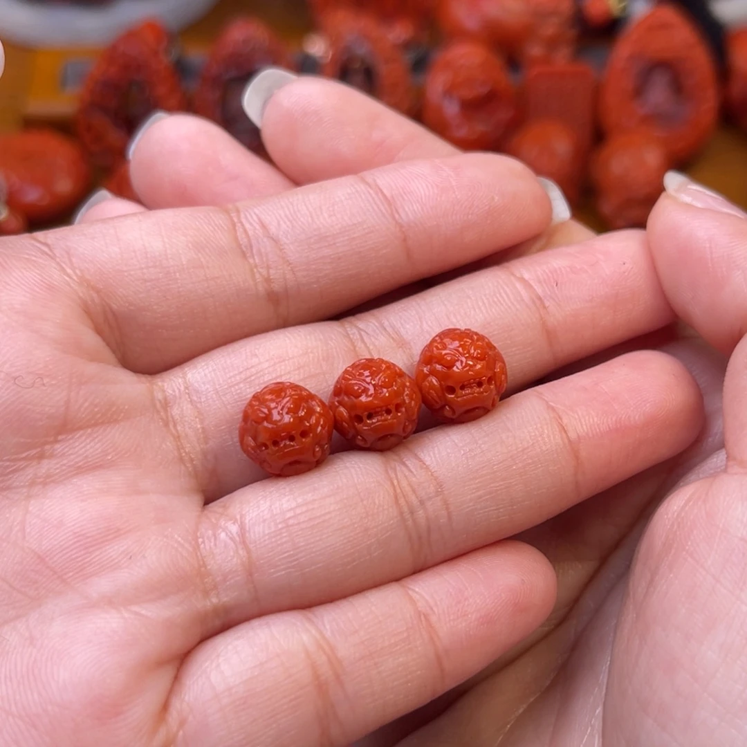 *****南红玛瑙未镶嵌川料瓦西10.5尺寸貔貅珠
