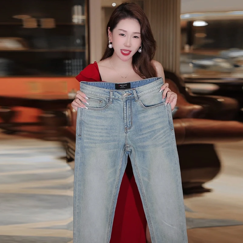 轻奢牛仔裤男春夏2025新款高档修身直筒休闲时尚百搭长裤男款潮流