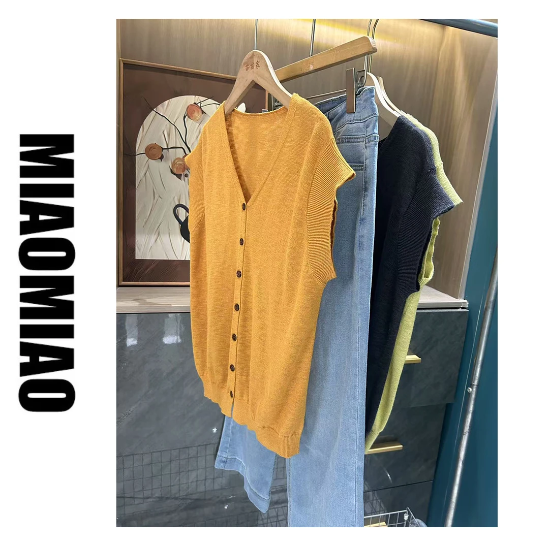 【苗苗】923大码圆领正肩针织衫开衫飞袖女夏季宽松遮肉显瘦上衣