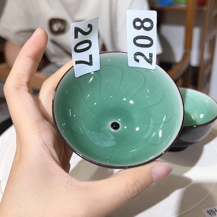龙泉云间青瓷小米茶器