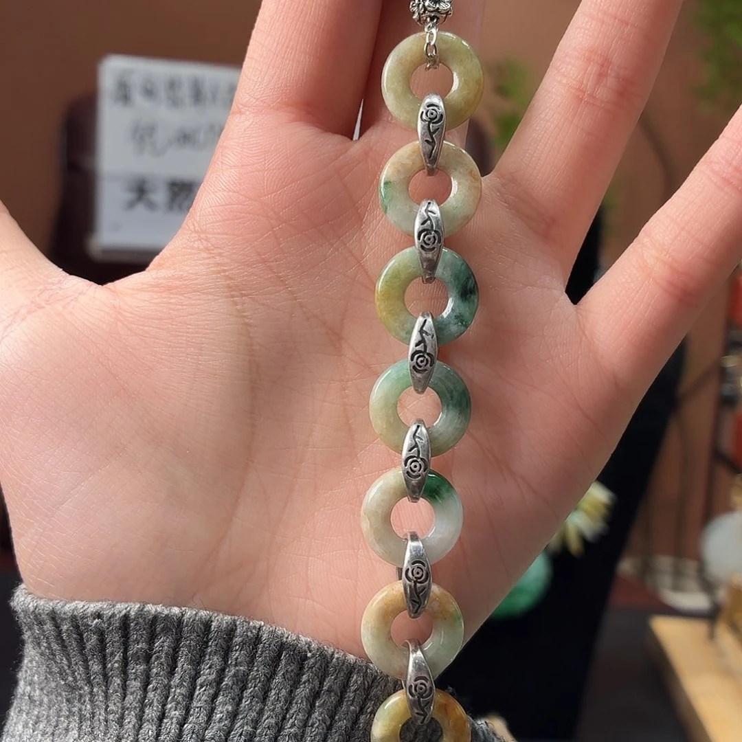 翡翠未镶嵌耳饰手串