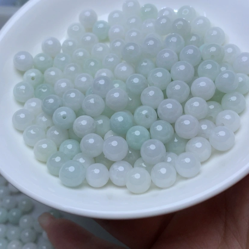 【闪购商品】未镶嵌手链翡翠卡7.3冰绿白30颗