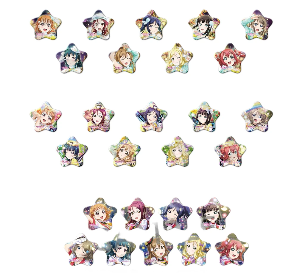 【代拆】拉拉love live！aqours水团星型系列徽章吧唧盲盒