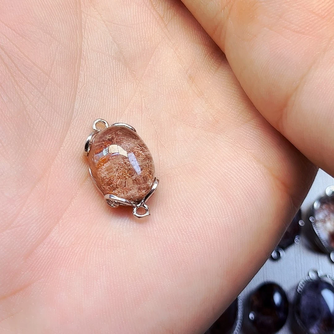 紫晶颈饰银S800镀金镶嵌M