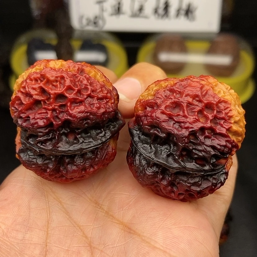 【闪购商品】文玩核桃把件40尺火麒麟金蟾