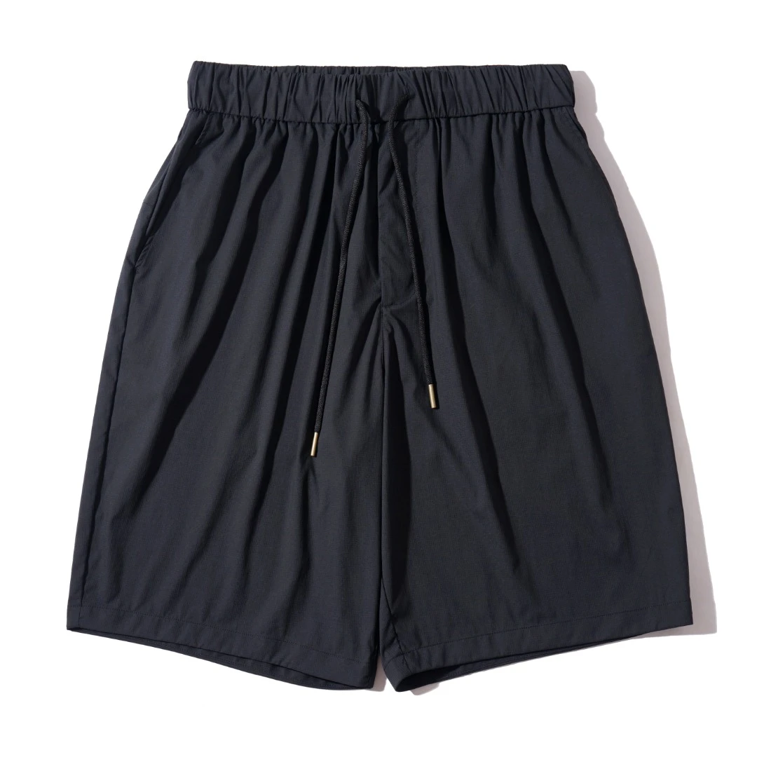 休闲慵懒感 科技吸湿速干简约宽松6分短裤 3713