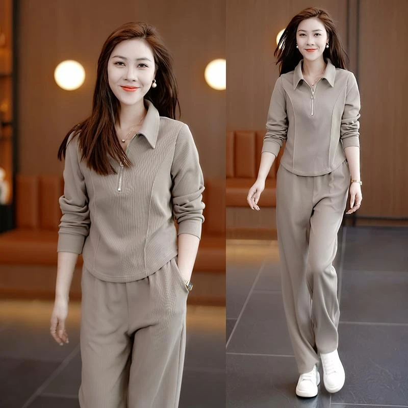 LULU MYSTERY半拉链设计感时尚长袖新款运动套装女早秋洋气小个