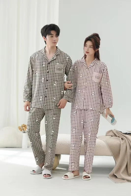 5226 5227男女士睡衣长袖长裤家居服