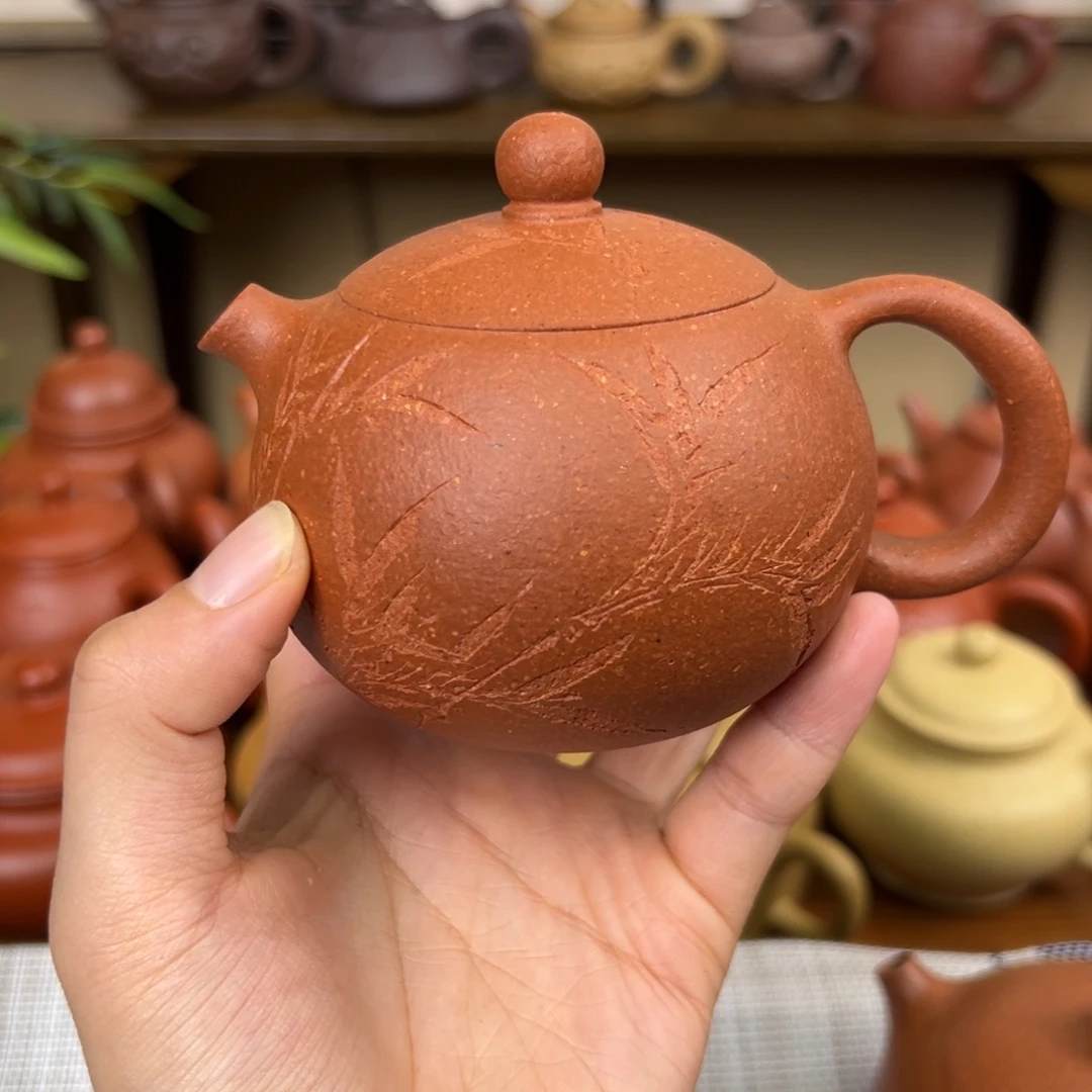 茶壶紫砂紫砂壶西施壶黄降坡200cc全