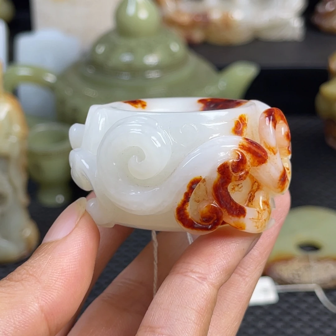 和田玉未镶嵌挂件三**子