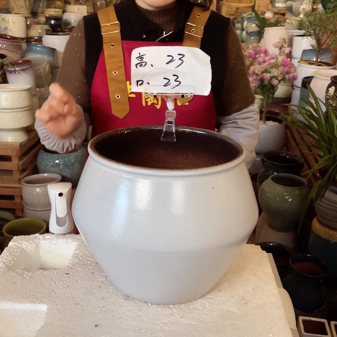 紫砂花盆高度23口径23