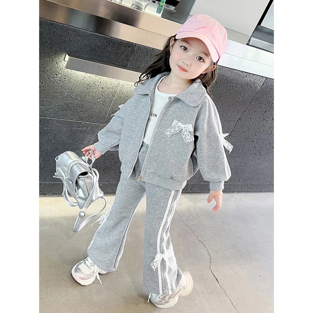 女童春秋套装2025新款儿童洋气时髦宝宝休闲秋季时尚运动秋装卫衣