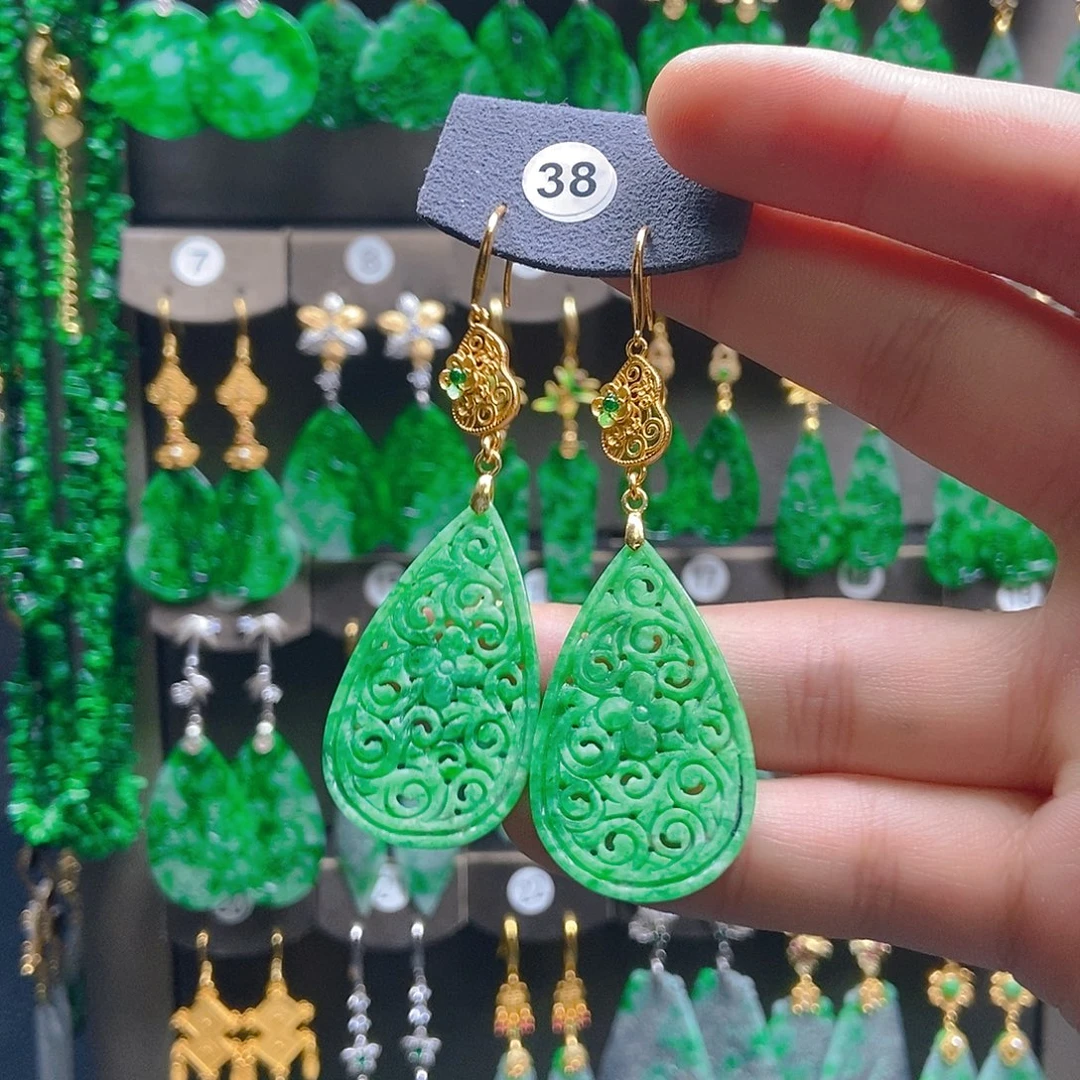 翡翠未镶嵌耳饰翡翠